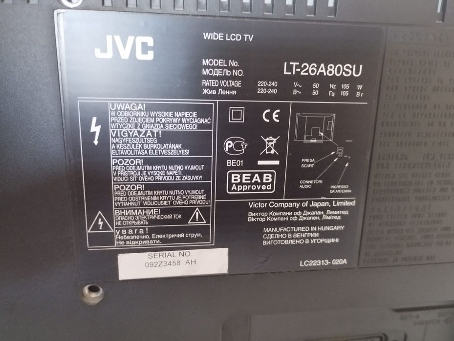 Telewizor JVC 26'