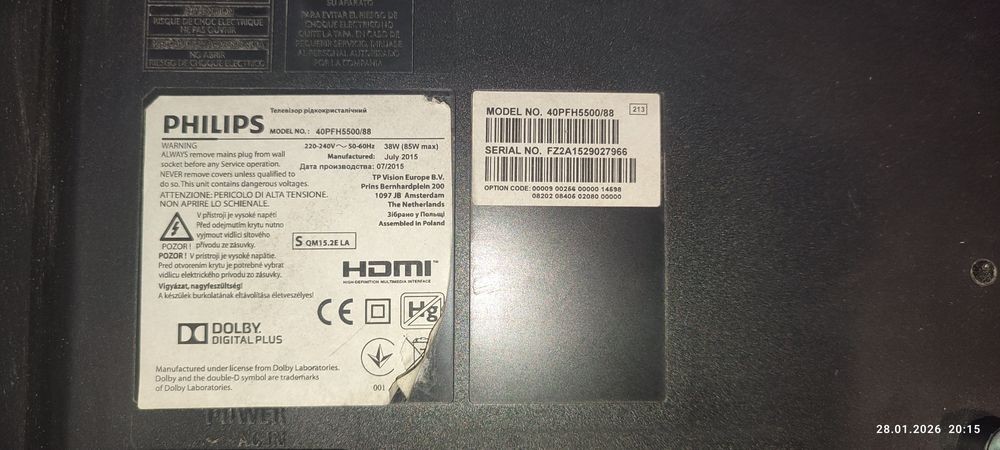 Smart tv philips 40"