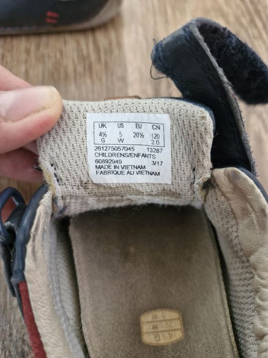 Skórzane buty na rzep, roz.20.5