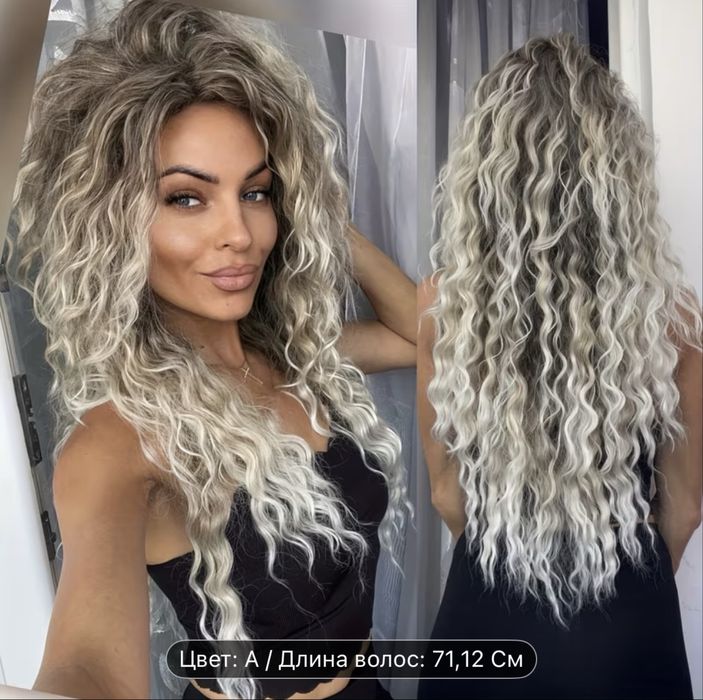 Синтетический парик UFINE 28″ с эффектом омбре