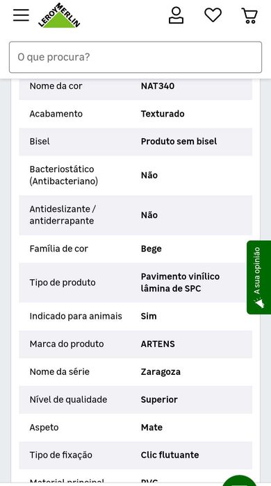 Pavimento vinílico Artens Extreme - SPC Resistente à Água - Cor: Zaragoza
