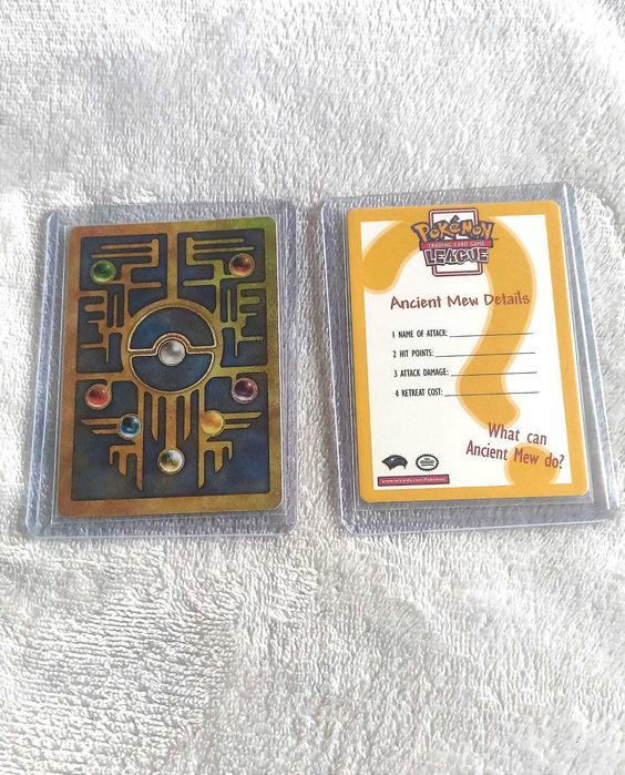 Ancient Mew + Ancient Mew Details Insert Card – Pokémon Movie Promo 2000
