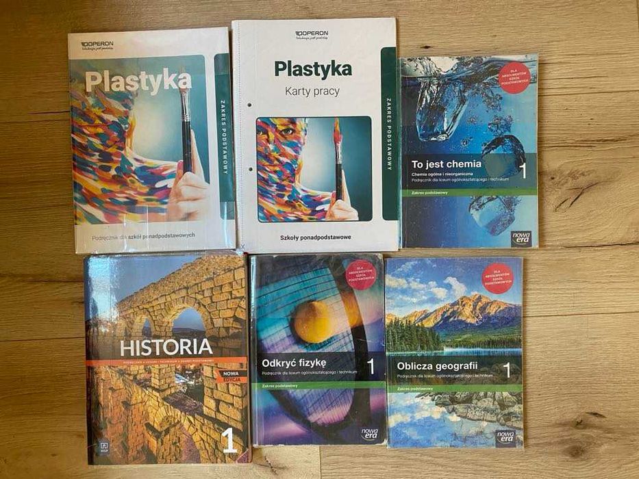 Książki na sprzedaż, Zestaw, klasa 1 liceum i technikum