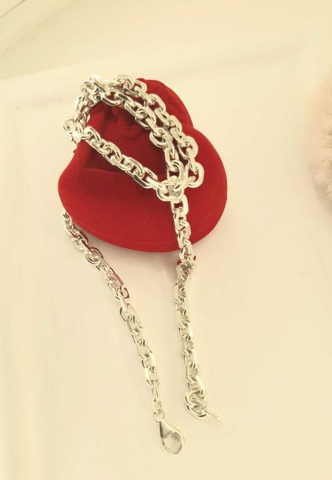 Srebrny łańcuszek Ankier 36g pr. 925