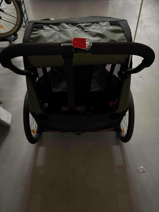 Reboque de Bicicleta HAMAX IXPLORER - Verde - MUITO BOM ESTADO