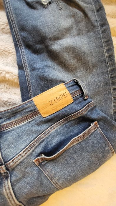 Spodnie premium jeansy skinny fit Zara r. 38 przetarcia rurki