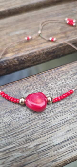 Bransoletka naturalny czerwony koral  Christmas  gift