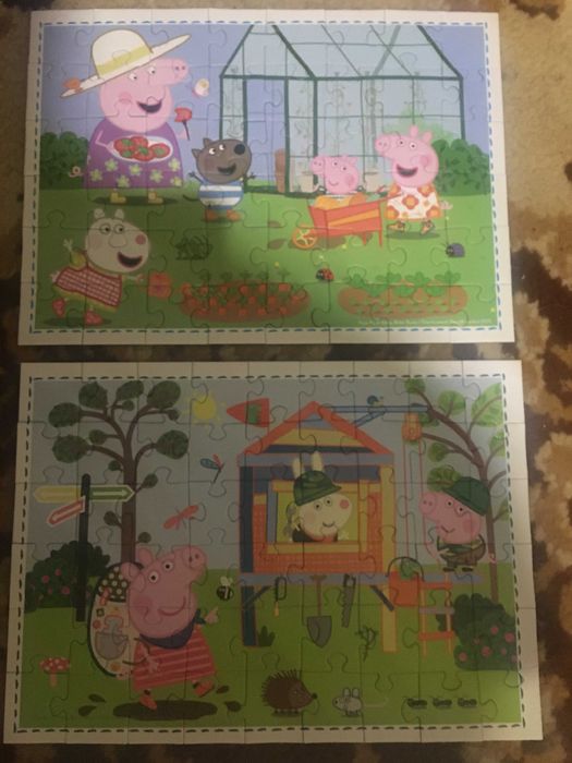 Пазлы 4ШТ  Свинка Пеппа (Peppa Pig) Trefl и Clementoni для детей 3-4+