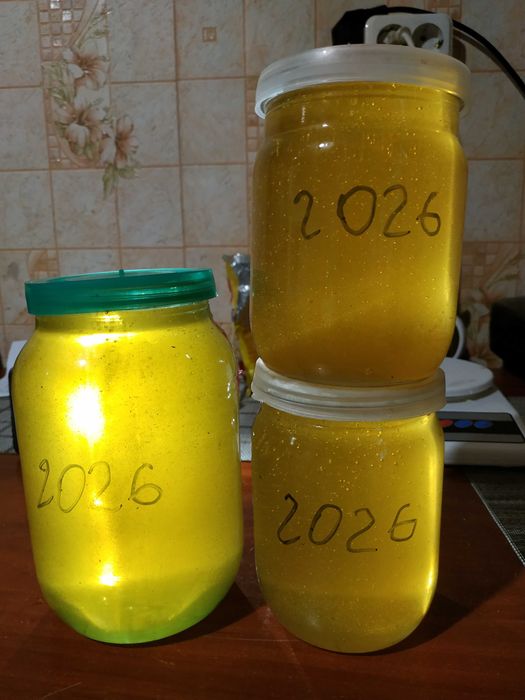 Мед соняшник + фацелія 1л-250,3л-700 Мёд подсолнечника
