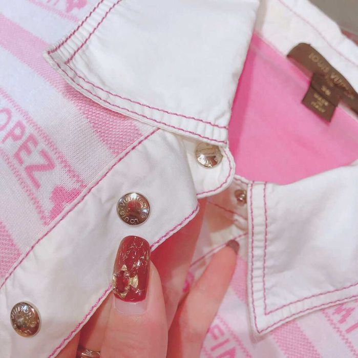 Koszulka polo damska w paski z logo Louis Vuitton