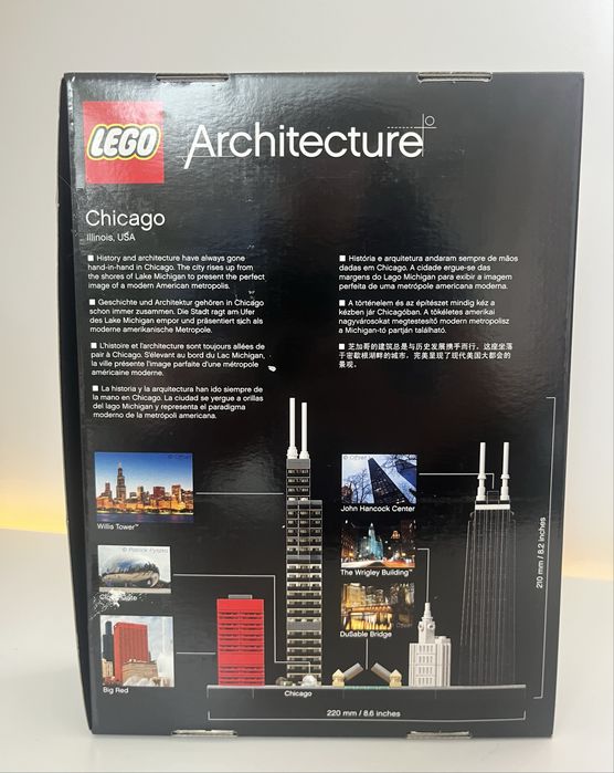LEGO Architecture 21033 Chicago komplet, stan idealny, kolekcjonerskie