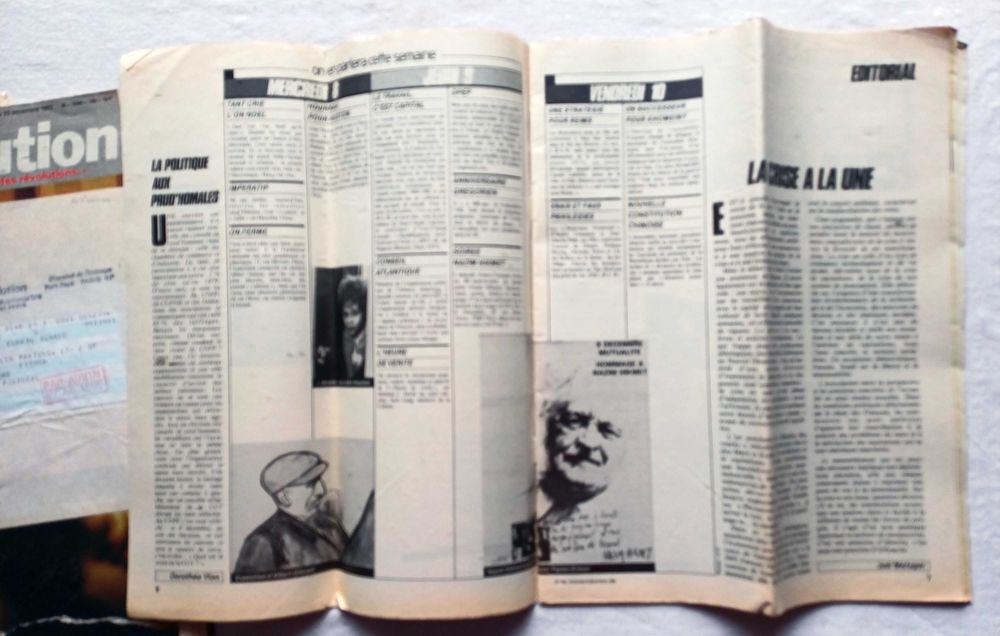 Revistas Révolution de 1982 dirigidas a Álvaro Cunhal