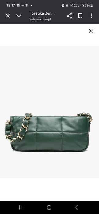 Nowa torebka zielona z łańcuszkiem