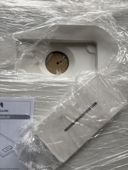 NOWY brodzik 80x80 niski kwadratowy Novellini Novosolid z konglomeratu