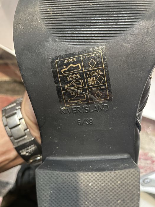 Чорні чоботи River Island у стилі вестерн