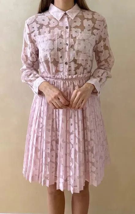 Paul&Joe Sister сукня рожева плісе платье розовое лен льон