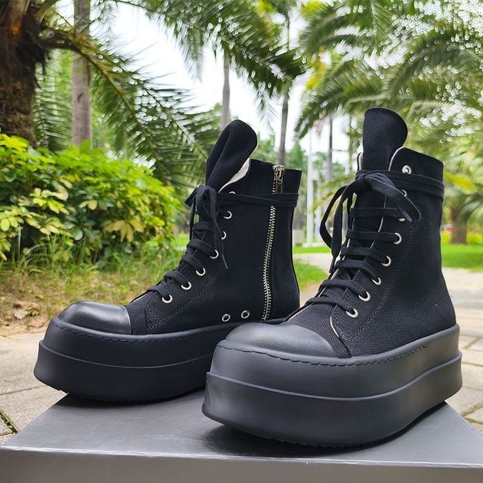 Кеди Rick Owens високі на платформі повністю чорні | кеди рік овенс кеды рик овенс кроссовки
