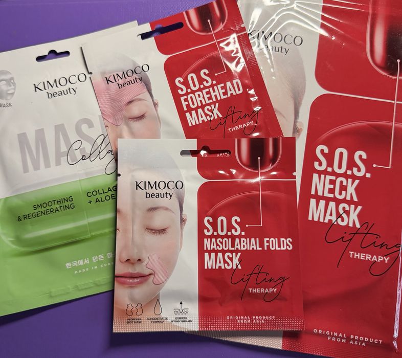 Zestaw masek Kimoco Beauty (collagen + S.O.S.)