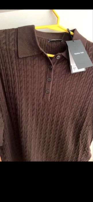 Wełniany sweterek Polo Massimo Dutti
