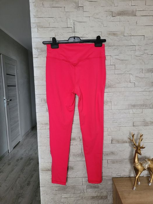 Nowe różowe sportowe legginsy wysoki stan na gumce Crivit M/L