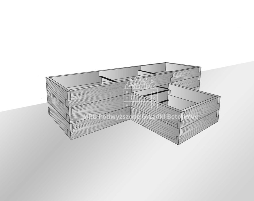 Certyfikowana, zgodna z normami. Podwyższona Grządka Betonowa.