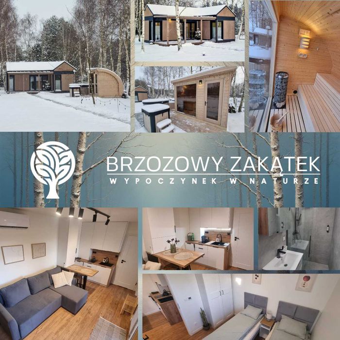Domek całoroczny, jacuzzi, sauna - Brzozowy Zakątek