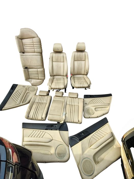 Fotele skóra jasna beżowa Alfa 159 Sedan