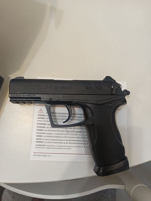Pistola a ar gamo c-15 blowback nova