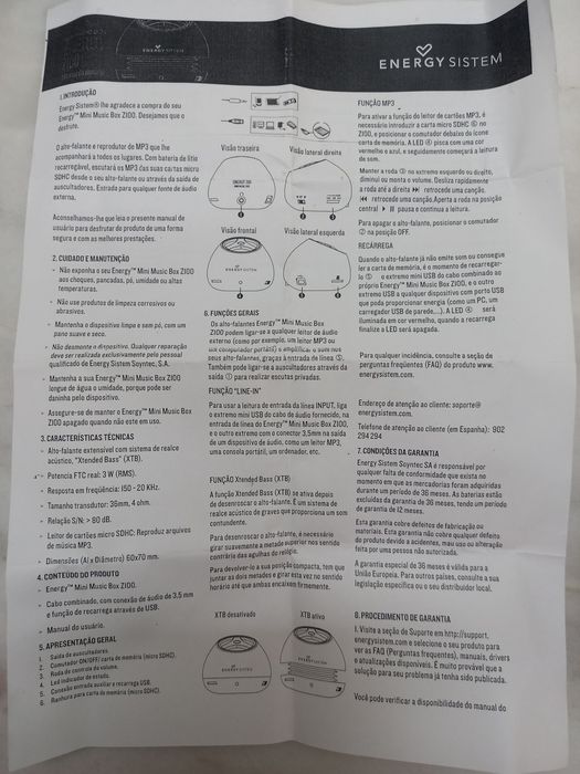 Coluna de som portátil