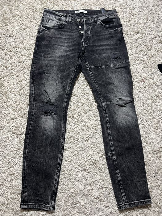 Jeansy zara 42 czarne
