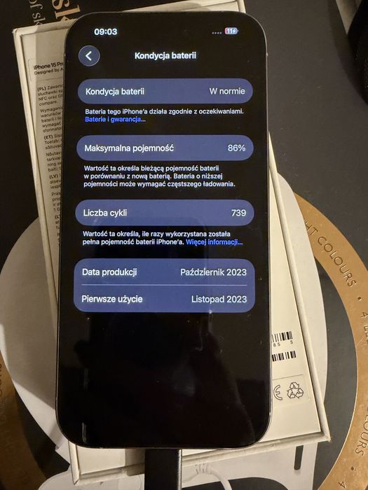 iPhone 15 Pro 128 GB – Natural Titanium Stan Idealny!