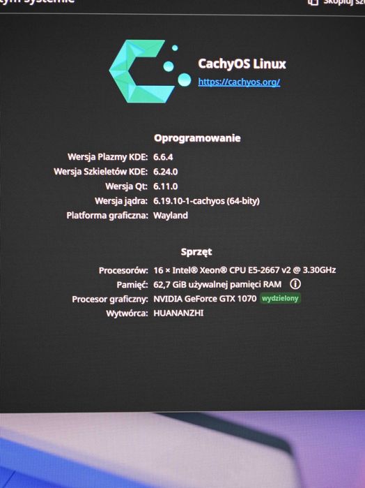 Komputer z Xeon E5-2667v2, 64GB RAM DDR3 ECC, GTX 1070