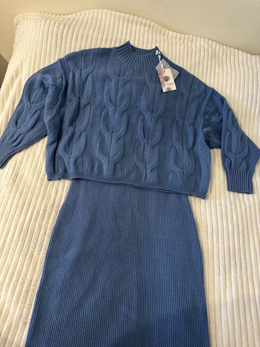 Sukienka 2w1 ! Ciepła zimowa długa r. L/xl 42 44 46