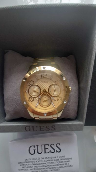 Zegarek Gues złota bransoleta