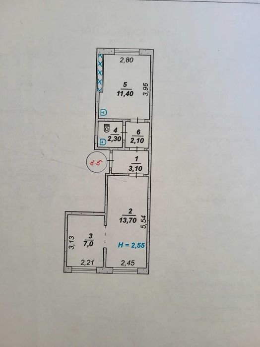 2-кімн. 40 м² на ЧЕРВОНІЙ ЛІНІЇ | 1 поверх | автономне опалення | потенціал добудови та під бізнес