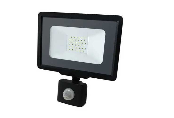 LED прожектор вуличний 10/30/50Вт 90Лм/Вт з датчиком руху та світла