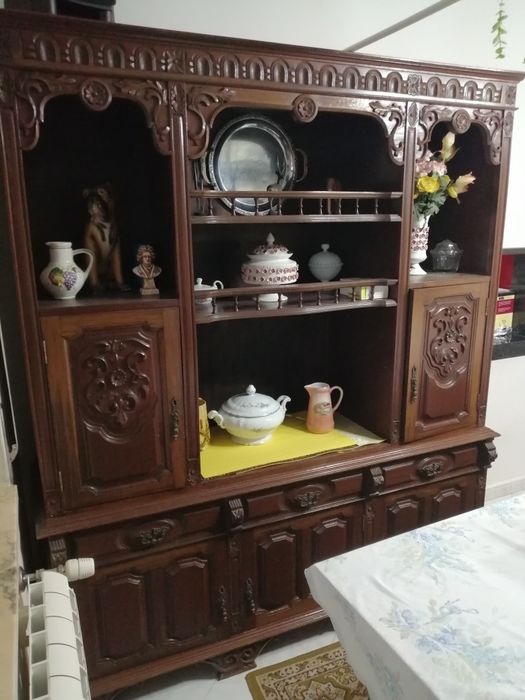 Móvel de sala antigo - vintage, madeira maciça