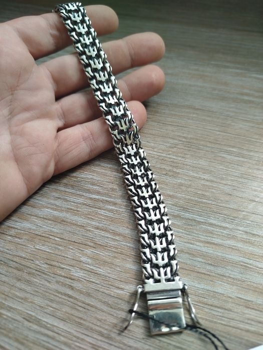 Срібний браслет 55г чоловічий, мужской серебряный браслет 925