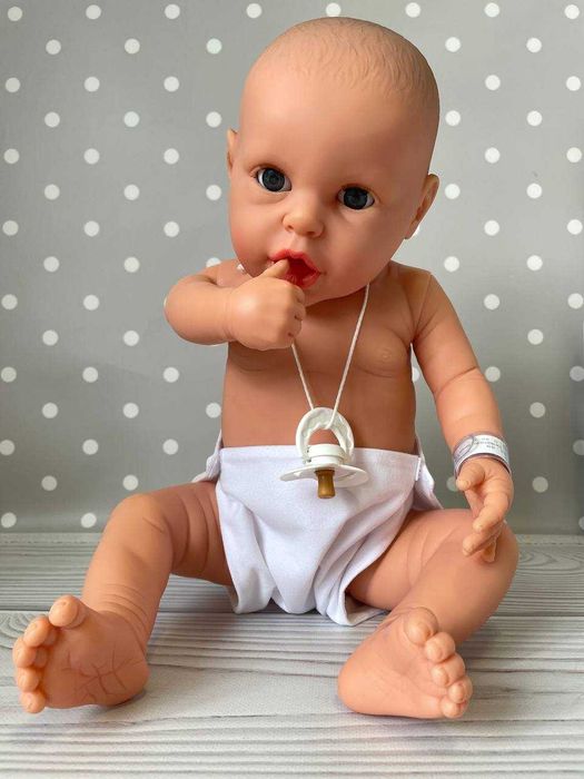 Великий пупс реборн Reborn Nines 52 см закр. очі дівчинка хлопчик