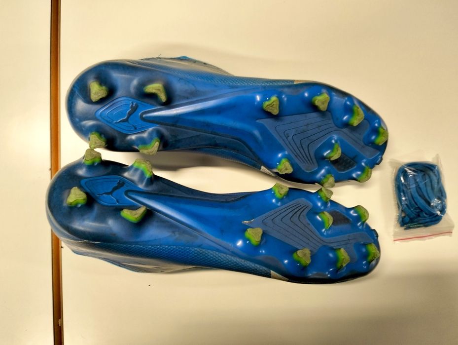 Chuteiras Puma Camp Ultra Match Azul/Verde