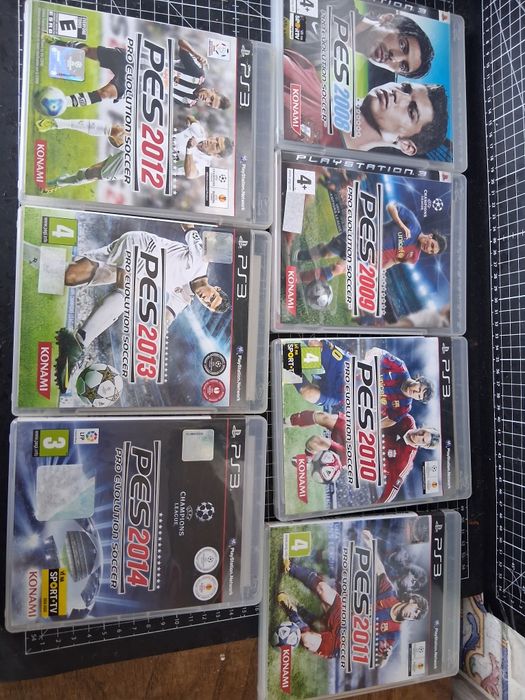 Jogos PlayStation 3 PES de 2008 a 2014 com manuais originais