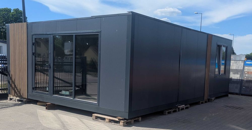 Pawilon kontenerowy , biuro , usługowy, mieszkalny 48 m² | 3 moduły | PIR 120 mm | Gotowy do użytkowania