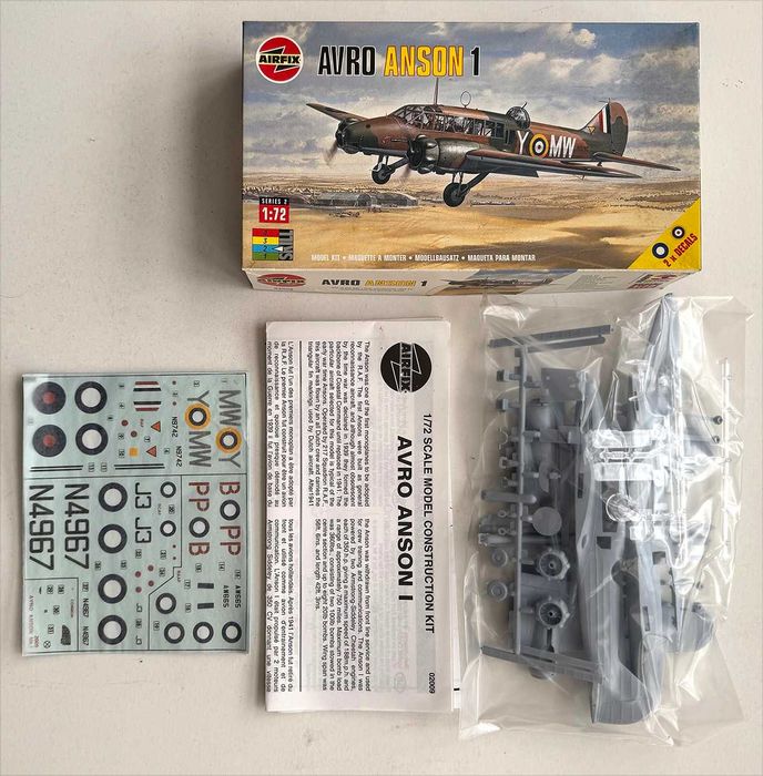 Airfix_AVRO Anson 1. ESc.1:72. Completo e como novo.