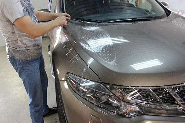 Защита фар полиуретановая броня антигравийная тонировка авто плёнка