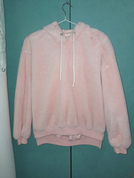 Толстовка плюшевая р.44-46/тедди/пудра