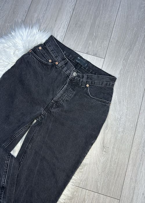 Czarne spodnie ASOS 26/32 casual wysoki stan, szeroka nogawka,  XS 170
