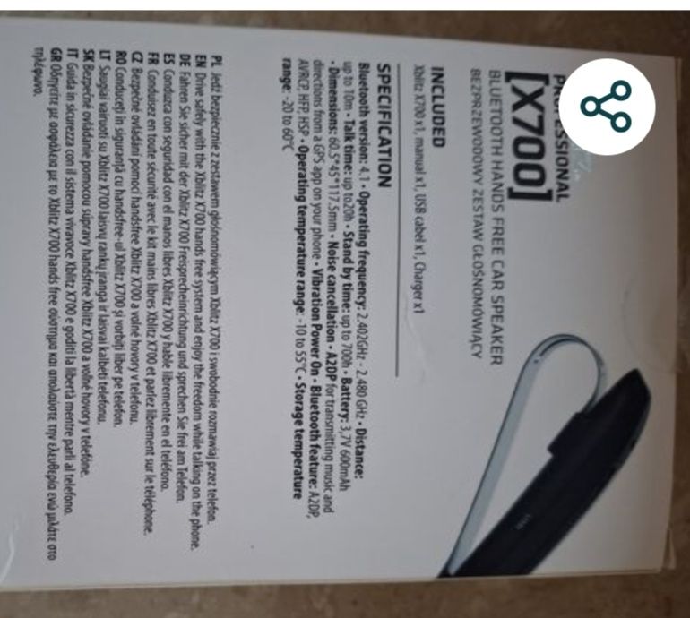 Zestaw głośnomówiący Xblitz X700