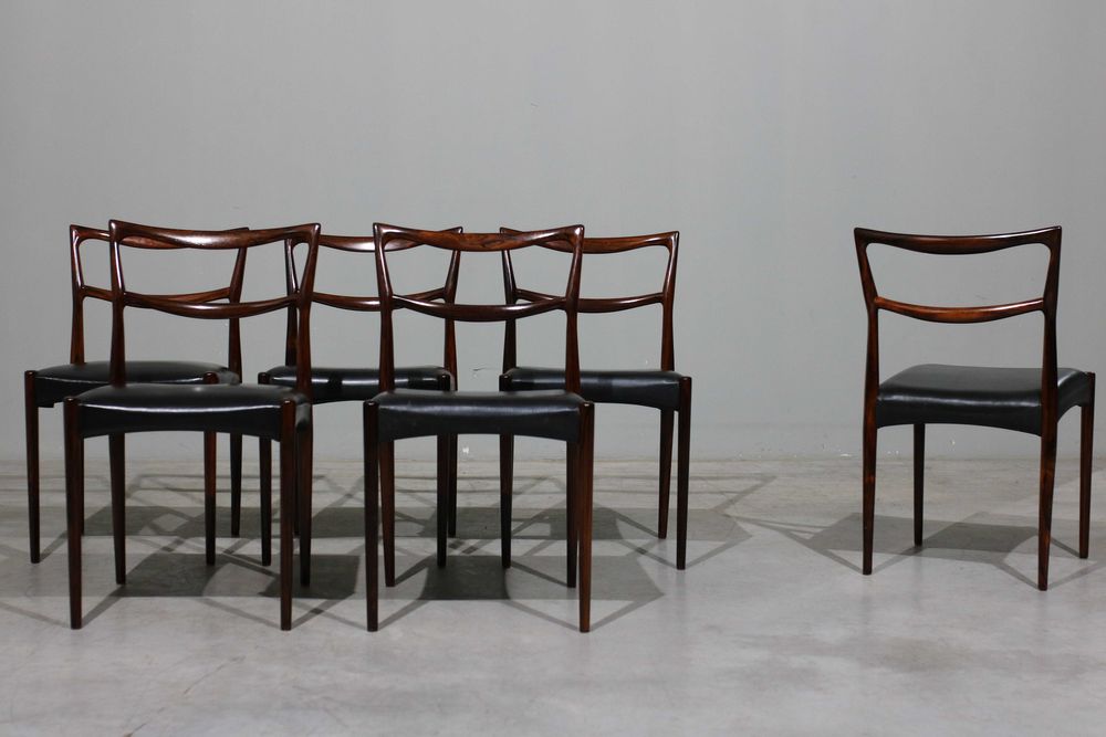 Conjunto de 6 cadeiras H.W.Klein em pau santo | Design Nórdico