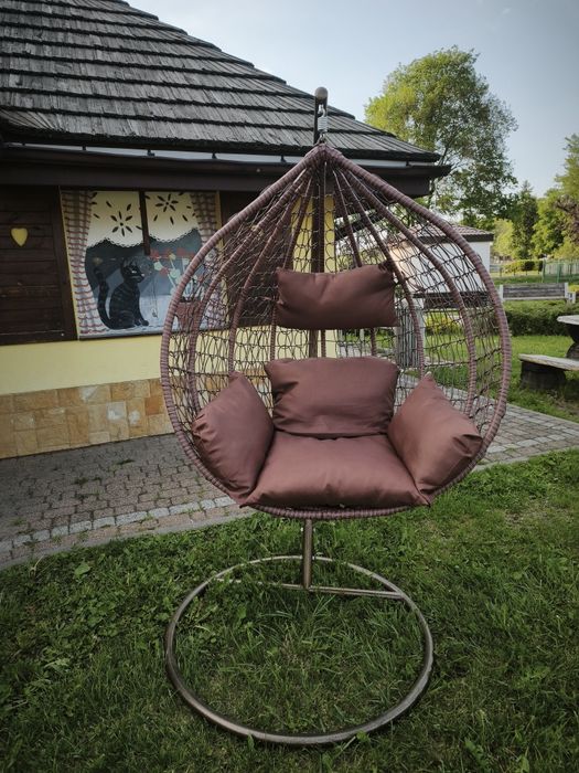Fotel kokon ogrodowy huśtawka