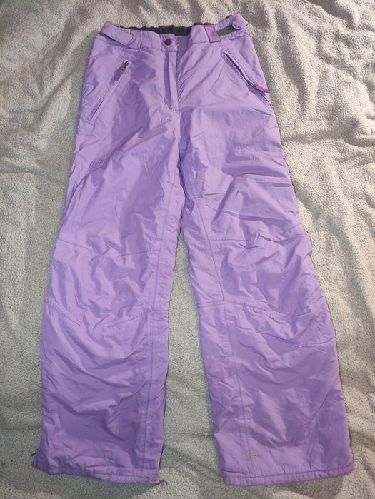 Штани зимові болон'єві з утеплювачем на дівчинку фіолетового кольору р